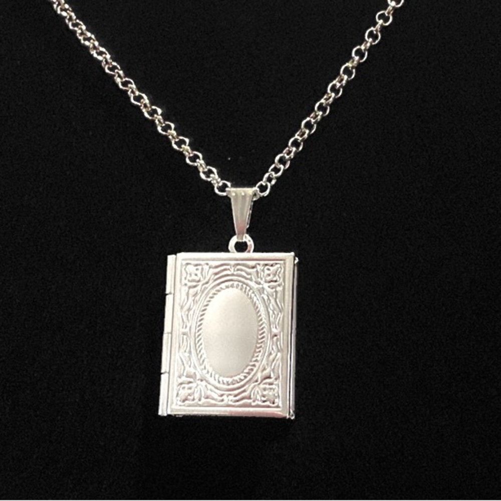 Book Locket Necklace - Picture 2 of 11
